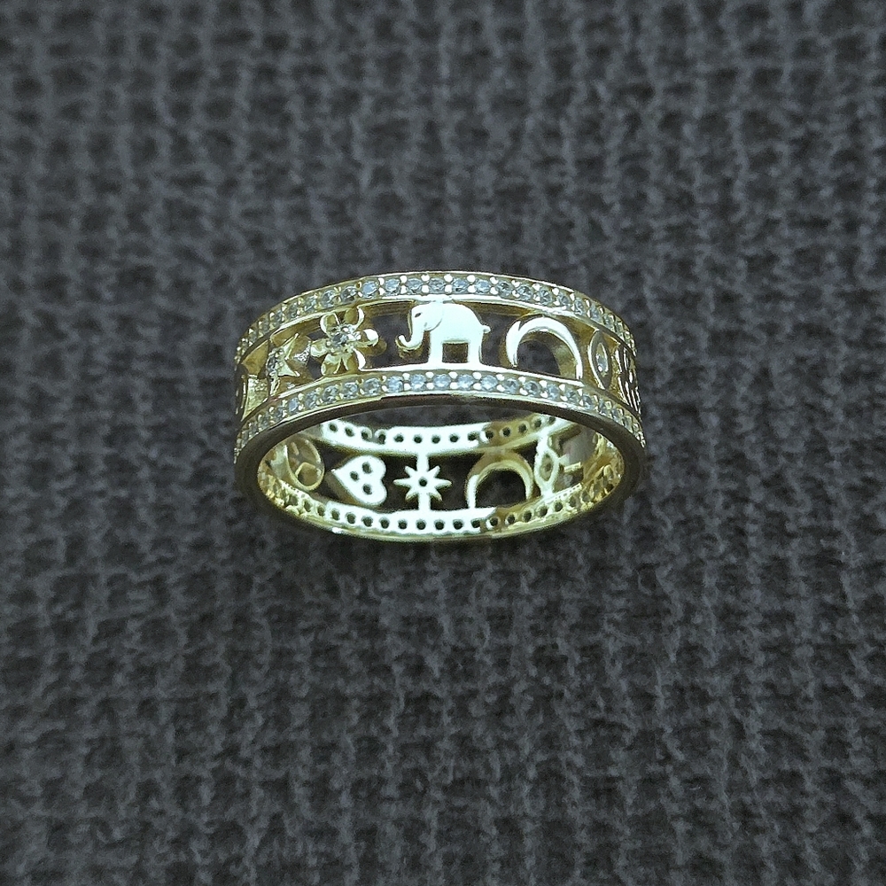 Neo Relique Gold💛 Double✌️ Band Ring💍 with Symbols - NIB - Picture 13 of 16